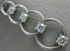 ESTATE LARGE 1.07CT DIAMOND 14K WHITE GOLD 4 STONE CIRCLE JOURNEY PENDANT #17799