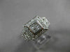 ESTATE LARGE .80CT DIAMOND 18KT WHITE GOLD INVISIBLE SQUARE COCKTAIL RING #21139