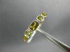 ESTATE 1.05CT AAA CITRINE 14KT WHITE GOLD 3D 5 STONE CUSHION CUT SQUARE FUN RING