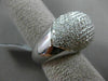 ESTATE MASSIVE 7.89CT DIAMOND 18KT WHITE GOLD MULTI ROW PAVE DOME SHAPE FUN RING