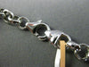ESTATE LONG .81CT DIAMOND & MULTI GEM 14KT WHITE GOLD LUCKY BELL CHARM BRACELET