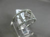 ESTATE WIDE .71CT DIAMOND 18KT WHITE GOLD 3D OPEN FLOWER FUN DOUBLE LOVE RING