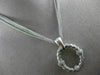 ESTATE LARGE .60CT DIAMOND 14KT WHITE GOLD OVAL MESH MULTI CHAIN ITALIAN PENDANT