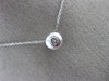 ESTATE .15CT ROUND CUT DIAMOND 14K WHITE GOLD 3D CLASSIC SOLITAIRE PENDANT #4332