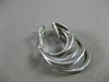 ESTATE LARGE .79CT DIAMOND 14KT WHITE GOLD 3D MULTI ROW CLIP ON HANGING EARRINGS