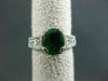 ESTATE 2.18CT DIAMOND & AAA COLOMBIAN EMERALD 14KT WHITE GOLD 3D ENGAGEMENT RING