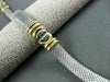 ESTATE WIDE & LONG 14KT WHITE & YELLOW GOLD MESH SCREW NECKLACE UNIQUE! #22677