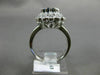 ESTATE LARGE 3.53CT DIAMOND & AAA SAPPHIRE 14KT WHITE GOLD OVAL ENGAGEMENT RING