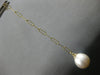 ESTATE LARGE AAA SOUTH SEA PEARL 14KT YELLOW GOLD 3D MULITI LINK LONG HANGING EARRINGS
