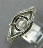 ESTATE .45CT DIAMOND 14KT WHITE GOLD V SHAPE CLASSIC SEMI MOUNT ENGAGEMENT RING