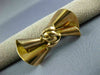 ESTATE LARGE 14KT YELLOW GOLD 3D CLASSIC HANDCRAFTED BOW BROOCH PIN #977