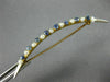 ANTIQUE .60CT AAA SAPPHIRE & SOUTH SEA PEARL 14KT YELLOW GOLD BROOCH PIN #26420