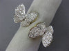 ESTATE LARGE 1.06CT DIAMOND 14KT YELLOW GOLD CLASSIC DOUBLE BUTTERFLY LOVE RING