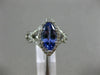 LARGE 1.70CT DIAMOND & AAA TANZANITE 14KT WHITE GOLD 3D INFINITY ENGAGEMENT RING