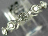 ESTATE .83CT DIAMOND 18KT WHITE GOLD 3D ROUND FILIGREE ETERNITY ANNIVERSARY RING