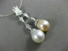ESTATE .75CT DIAMOND & AAA SOUTH SEA PEARL 14KT WHITE GOLD LARIAT PENDANT #22110