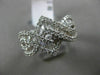 ESTATE 1.92CT BAGUETTE ROUND DIAMOND 18KT WHITE GOLD INFINITY LOVE KNOT FUN RING