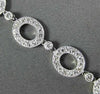 ESTATE 2.12CT DIAMOND 18KT WHITE GOLD CIRCULAR OVAL BY THE YARD TENNIS BRACELET
