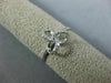 ESTATE .12CT DIAMOND 14KT WHITE GOLD 3D FLOWER LOVE KNOT FUN FRIENDSHIP RING