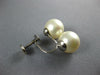 AAA SOUTH SEA PEARL 14KT WHITE GOLD 3D DOUBLE SCREWBACK HANGING EARRINGS #26972