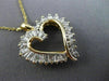 ESTATE .26CT DIAMOND 14KT YELLOW GOLD 3D CLASSIC SOLITAIRE HEART PENDANT #1760