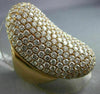 ESTATE MASSIVE 6.62CT DIAMOND 18KT ROSE GOLD 3D OVAL MULTI ROW PAVE FUN RING