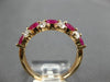 ESTATE 1.75CT DIAMOND & AAA RUBY 14KT ROSE GOLD 3D 5mm CLASSIC ANNIVERSARY RING