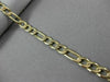 ESTATE WIDE 14KT YELLOW GOLD CLASSIC SOLID ITALIAN FIGARO WOMEN BRACELET #22862