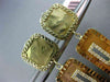 ESTATE LARGE .45CT DIAMOND 14KT TWO TONE GOLD HANGING HAMMERED CLIP ON EARRINGS