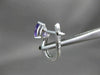 ESTATE 1.34CT DIAMOND & AAA AMETHYST 18K WHITE GOLD TEAR DROP LEVERBACK EARRINGS