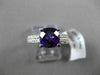 ESTATE 2.21CTW DIAMOND & AAA AMETHYST 14KT WHITE GOLD DOUBLE ROW ENGAGEMENT RING