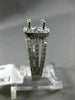 ESTATE .80CT DIAMOND 14K WHITE GOLD HALO SQUARE SEMI MOUNT ENGAGEMENT RING #2625