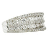 ESTATE WIDE 1.39CT DIAMOND 18KT WHITE GOLD 3D MULTI ROW CHANNEL ANNIVERSARY RING