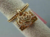 ESTATE .27CT DIAMOND 18KT ROSE GOLD HANDCRAFTED FLOWER HANDBAG FLOATING FUN RING