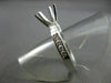 ESTATE .56CT DIAMOND 14KT WHITE GOLD BAGUETTE SEMI MOUNT ENGAGEMENT RING #3053
