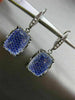 ESTATE LARGE 2.15CT DIAMOND & SAPPHIRE 18K BLACK GOLD FILIGREE LEVERBACK EARRING