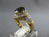 2.07CT DIAMOND & AAA SAPPHIRE 14K YELLOW GOLD 3D OVAL SEMI BEZEL ENGAGEMENT RING