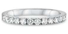 .50CT DIAMOND PLATINUM WHITE GOLD ROUND SEMI ETERNITY WEDDING ANNIVERSARY RING