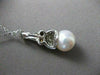ESTATE .24CT DIAMOND & AAA SOUTH SEA PEARL 14KT WHITE GOLD PENDANT & CHAIN 19615