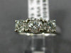 ESTATE 1.16CT DIAMOND 14KT WHITE GOLD PAST PRESENT FUTURE ENGAGEMENT RING #22152
