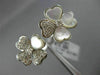 ESTATE .55CT DIAMOND & AAA MOTHER OF PEARL 14KT WHITE GOLD 3D FLOWER HEART RING