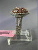 ESTATE 2.36CT PINK & WHITE DIAMOND 18KT 2 TONE GOLD 3D MULTI SHAPE FILIGREE RING