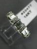 ESTATE .54CT ROUND & BAGUETTE DIAMOND 14KT WHITE GOLD 3D ANNIVERSARY RING #22477