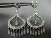 ESTATE LARGE 1.75CT DIAMOND 18K WHITE GOLD ETOILE DREAM CATCHER HANGING EARRING