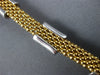 ESTATE .75CT DIAMOND 14K 2 TONE GOLD 3D SQUARE BY THE YARD MESH ITALIAN BRACELET