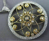ESTATE 1.36CT DIAMOND 14KT 2 TONE GOLD 3D FILIGREE BY THE YARD CIRCULAR PENDANT