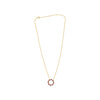 1.95CT DIAMOND & AAA RUBY 14KT YELLOW GOLD OVAL & ROUND CIRCLE OF LIFE NECKLACE