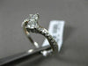 ESTATE .60CT DIAMOND 14KT WHITE GOLD 3D 2 STONE CRISS CROSS COMPANION LOVE RING