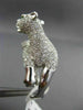 EXTRA LARGE 4.61CT DIAMOND & AAA TSAVORITE 18KT WHITE GOLD 3D TIGER PANTHER RING