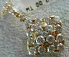 ESTATE LARGE 2.0CT ROUND DIAMOND 14K ROSE GOLD 3D SQUARE FLOWER FLOATING PENDANT